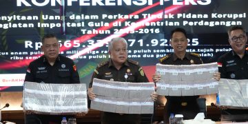 Penyitaan Uang Tunai Rp565 Miliar  dalam Perkara Importasi Gula di Kementerian Perdagangan  Tahun 2015-2016