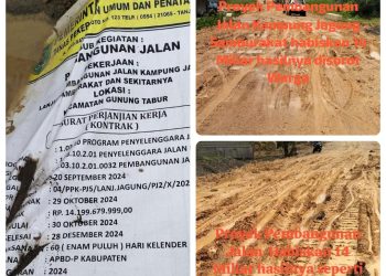 Proyek Jalan Sertu Rp 14 Miliar di Berau Tak Kunjung Selesai, Kinerja Kontraktor Dipertanyakan dan Dugaan Kongkalikong Mencuat
