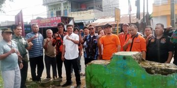 Peletakan Batu Pertama Pembangunan Tugu Selamat Datang Perbatasan Simalingkar B