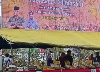 Kodim 0901/Samarinda Gelar Bazar Murah, Ringankan Beban Masyarakat Sambut Idulfitri 1446 H