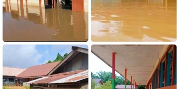 Banjir Besar Rendam Beberapa Kampung di Berau, Sekolah-Sekolah Rusak dan Guru ikut Mengungsi