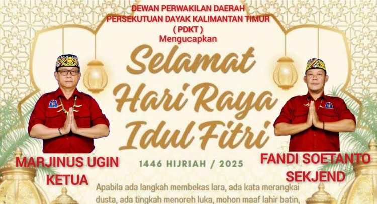 Ketua DPD PDKT Berau Marjinus Ugin dan Sekjend Fandi Soetanto Ucapkan Selamat Idul Fitri 1446 H, Tegaskan Komitmen Toleransi