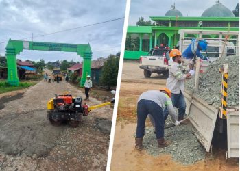 PT. MTL Site Lati Berkontribusi dalam Perbaikan Jalan Berlubang di Kampung Sambakungan untuk Menyambut Idul Fitri 1446 H