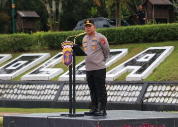 Kapolda Kaltim Pimpin Apel Pagi, Tekankan Kesiapan Pengamanan PSU dan Disiplin Personel