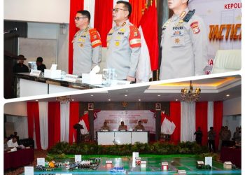 Kapolda Kaltim Pimpin Tactical Floor Game (TFG) Pengamanan PSU Pilkada Kabupaten Kutai Kartanegara 2025