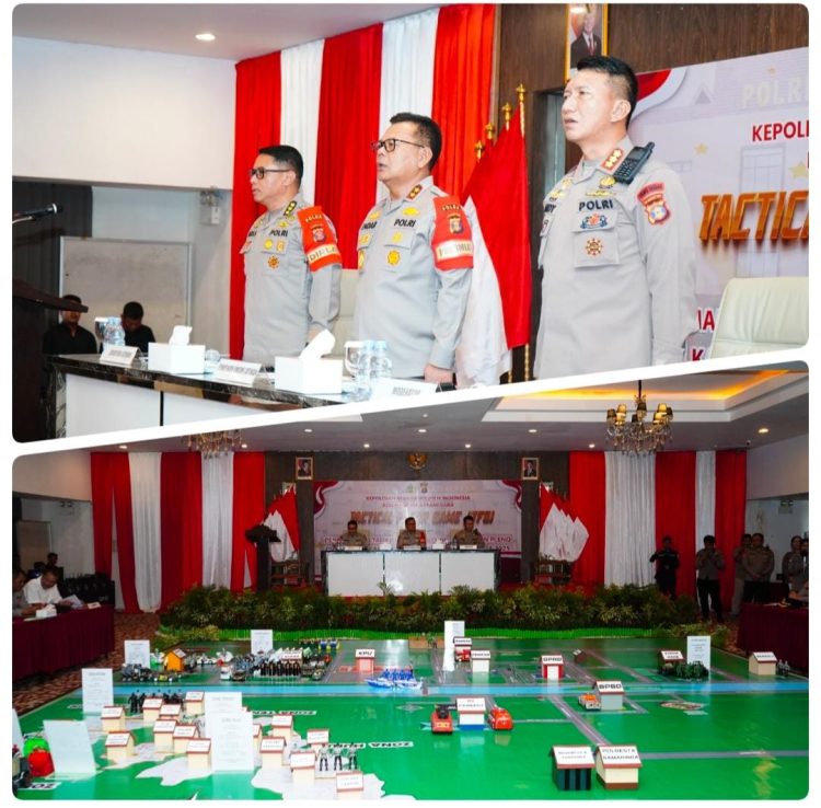 Kapolda Kaltim Pimpin Tactical Floor Game (TFG) Pengamanan PSU Pilkada Kabupaten Kutai Kartanegara 2025