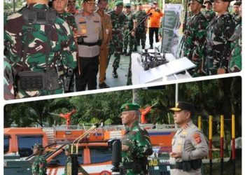 Sinergi TNI-Polri dalam Antisipasi Bencana Alam, Kapolda Kaltim Hadiri Apel Gelar Pasukan Reaksi Cepat Penanggulangan Bencana (PRCPB)