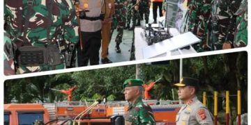 Sinergi TNI-Polri dalam Antisipasi Bencana Alam, Kapolda Kaltim Hadiri Apel Gelar Pasukan Reaksi Cepat Penanggulangan Bencana (PRCPB)