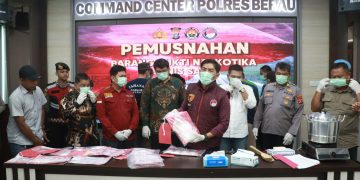 Musnahkan 1,5 Kilogram Sabu, Polres Berau Tegaskan Komitmen Perangi Narkoba