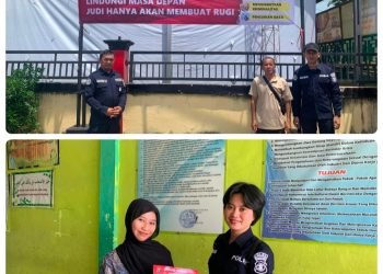 Pemasangan Spanduk dan Pembagian Stiker Himbauan Kamtibmas Oleh Bidhumas Polda Kaltim di Balikpapan
