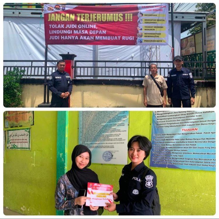 Pemasangan Spanduk dan Pembagian Stiker Himbauan Kamtibmas Oleh Bidhumas Polda Kaltim di Balikpapan