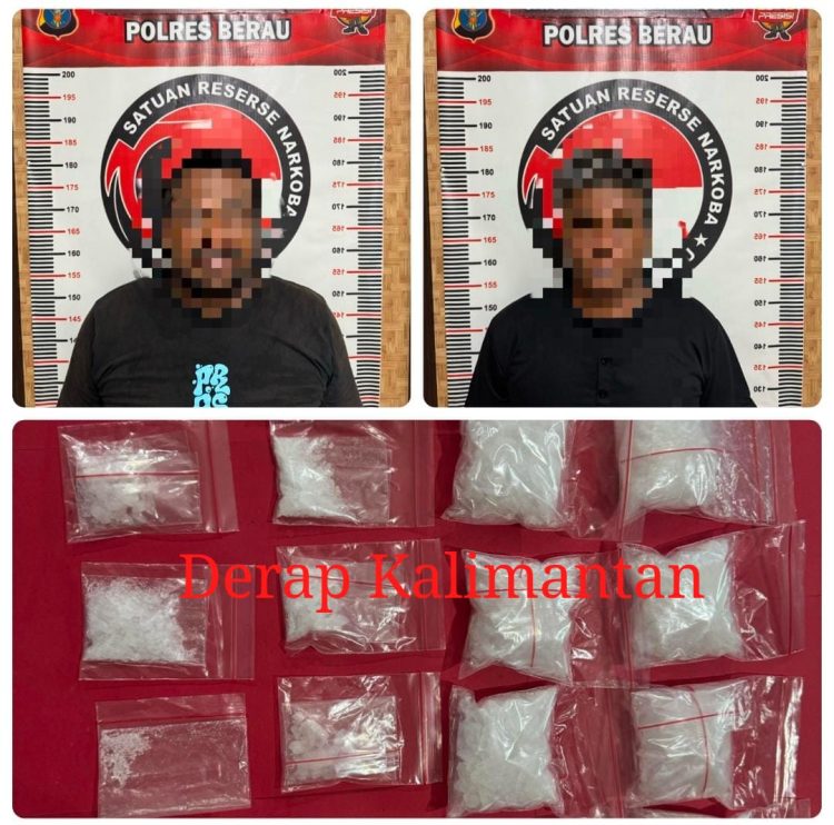 Satresnarkoba Polres Berau Sita 781,2 Gram Sabu dari Dua Tersangka
