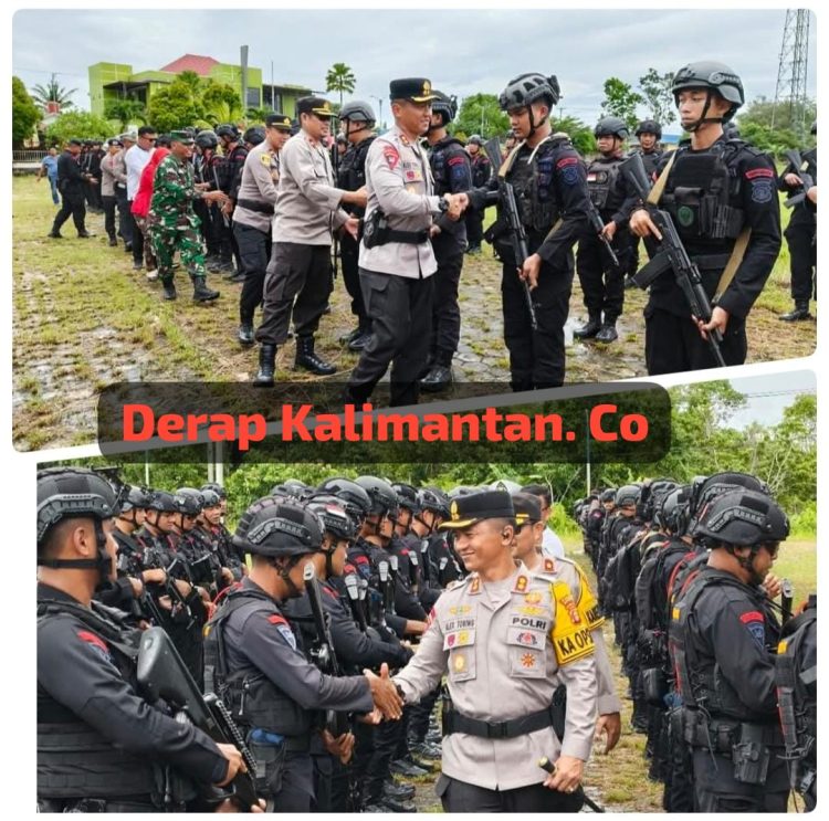 Kapolres Bontang Pimpin Apel Pengembalian Pasukan Brimob Usai Pengamanan PSU Kukar Berjalan Aman