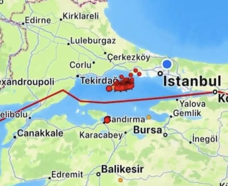 GEMPABUMI M6,2 DI LAUT MARMARA, TURKI, TIDAK BERPOTENSI TSUNAMI