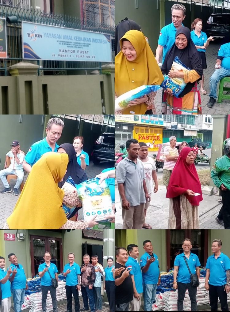 Kembali Keluarga Besar ‘YAKIN’ Bagikan Ratusan Sak Paket Sembako ke Warga di Tahun Ular Kayu