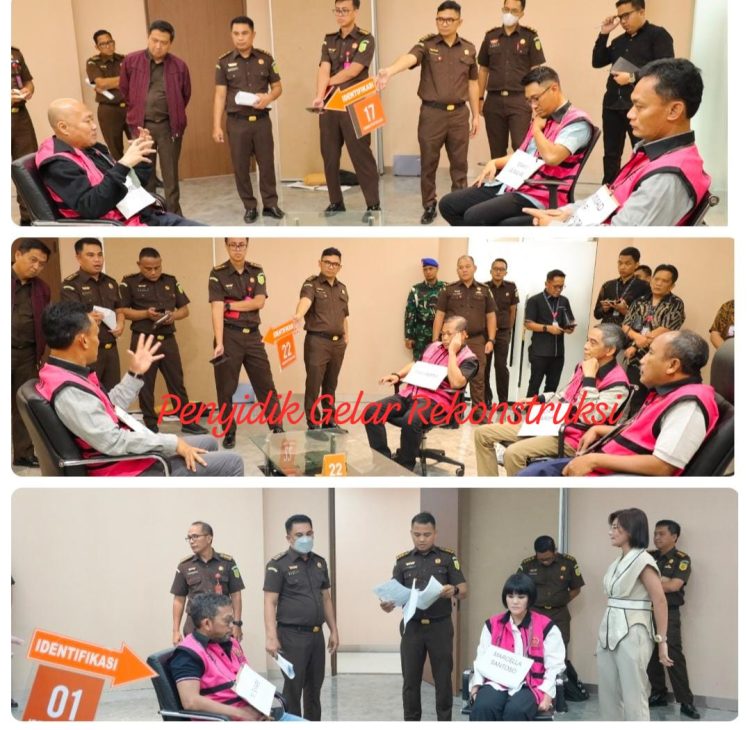 Tim Penyidik Gelar Rekonstruksi dalam Penyidikan Tindak Pidana Suap/Gratikasi PN Jakarta Pusat dan Perintangan Penanganan Perkara