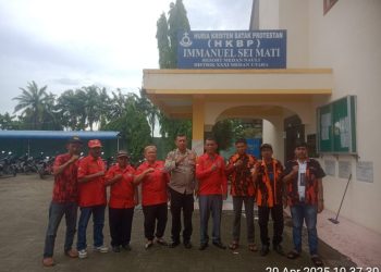 Polsek Medan Labuhan dan PBB Bersinergi Amankan Ibadah Kebangkitan Isa Al-Masih