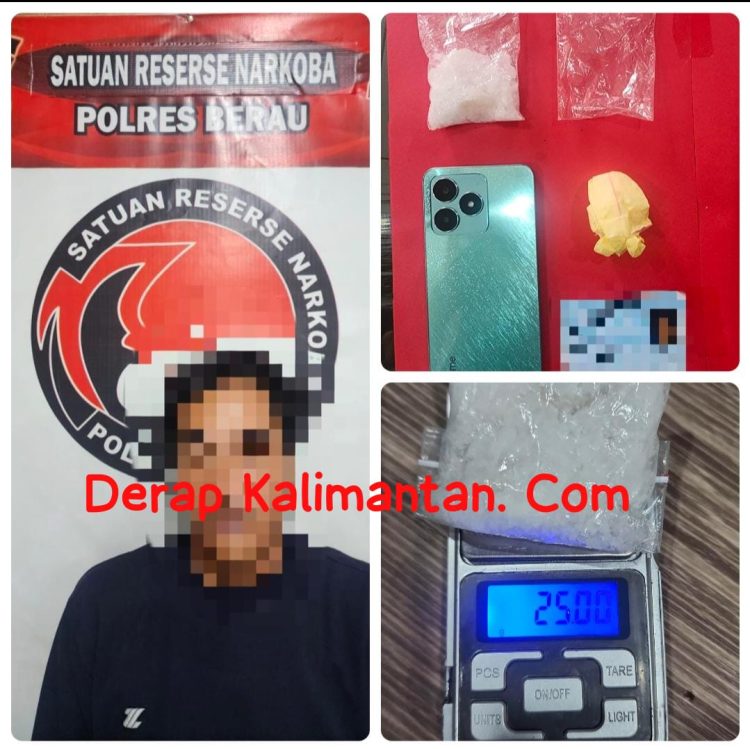 Satresnarkoba Berau Tangkap Pria Bawa 25 Gram Sabu di Sambaliung