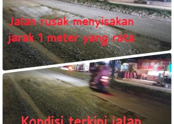 Jalan Poros Rinding Rusak Parah, Warga Desak Perbaikan Permanen Sebelum Makan Korban