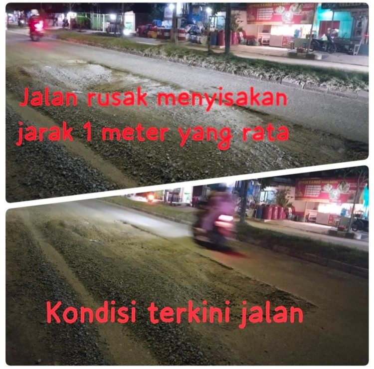 Jalan Poros Rinding Rusak Parah, Warga Desak Perbaikan Permanen Sebelum Makan Korban