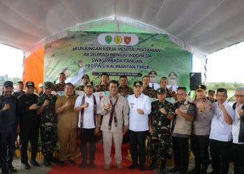 Dukung Program Swasembada Pangan di Kabupaten PPU, Polda Kaltim Bersama Mentan RI Melakukan Kunjungan