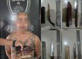 Tim Jatanras Polda Kaltim Berhasil Mengamankan Seorang Pria Bawa Sajam