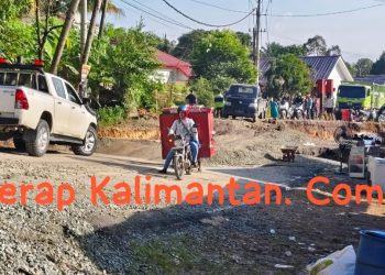 Jalan Poros Samarinda–Balikpapan di KM 28 Putus, Pengguna Jalan Diminta Cari Jalur Alternatif