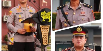 Polres Kukar Gelar Upacara Pelantikan Sertijab di Halaman Mako Polres Kukar