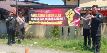 Tegaskan Komitmen Cegah Gangguan Keamanan, Bidhumas Polda Kaltim Pasang Spanduk Himbauan Kamtibmas di Balikpapan