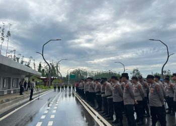 Polres PPU Gelar Apel Kesiapan Pengamanan Kunjungan Kerja RI 2 di IKN, Fokuskan Pengamanan di Titik Strategis