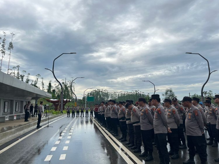 Polres PPU Gelar Apel Kesiapan Pengamanan Kunjungan Kerja RI 2 di IKN, Fokuskan Pengamanan di Titik Strategis