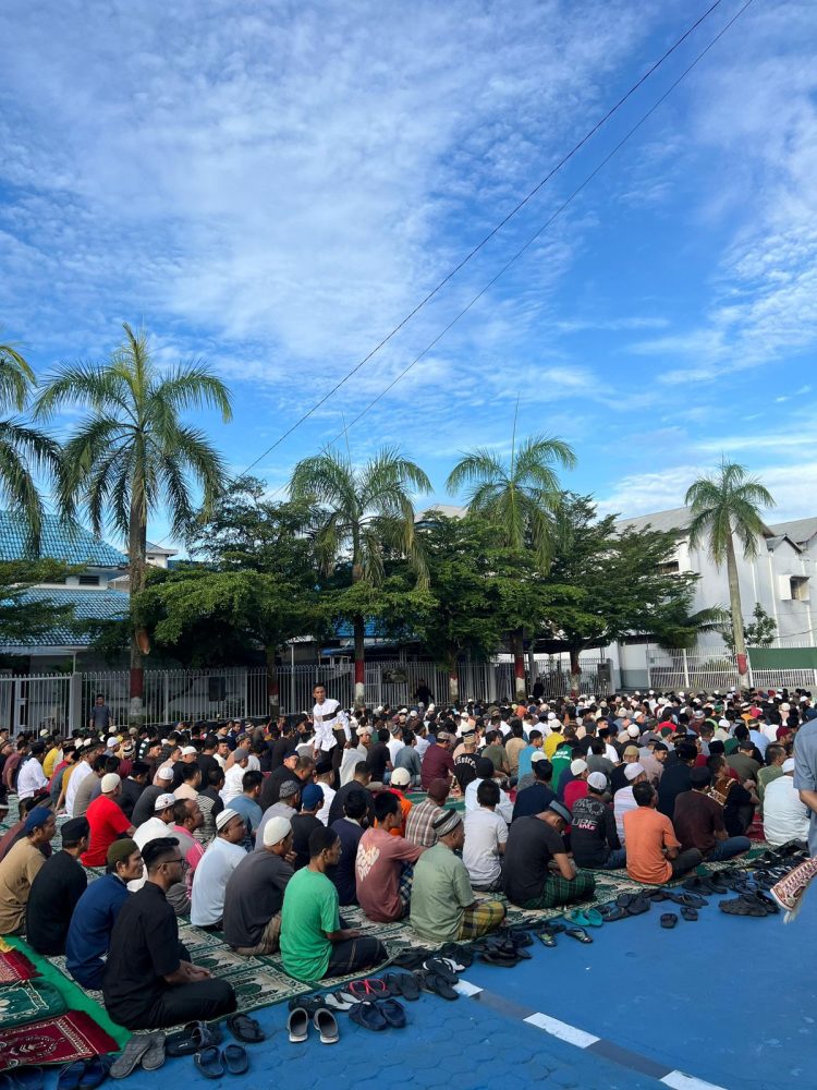 Rutan Kelas I Medan Gelar Sholat Idul Adha dan Pemotongan Hewan Qurban