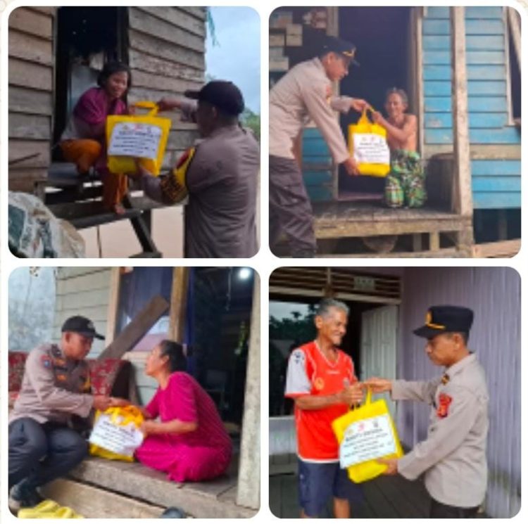 Wujudkan Polri Peduli, Polsek Sangatta Utara Salurkan Bantuan Sosial Jelang Hari Bhayangkara ke-79