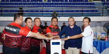 Sambut HUT Bhayangkara ke-79, Polda Kaltim Gelar Turnamen Voli Putra