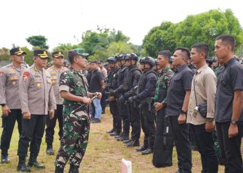 Siap Amankan Kunjungan Wapres RI di Paser, TNI-Polri Gelar Apel Pasukan Pengamanan