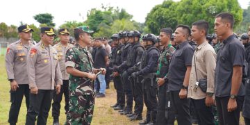 Siap Amankan Kunjungan Wapres RI di Paser, TNI-Polri Gelar Apel Pasukan Pengamanan