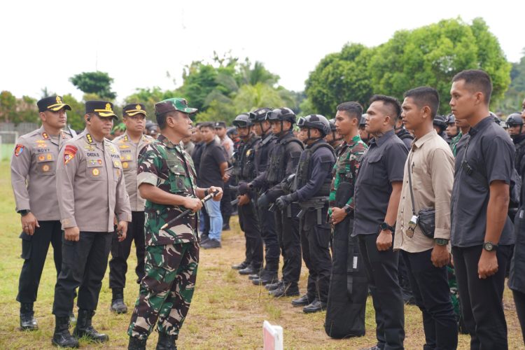 Siap Amankan Kunjungan Wapres RI di Paser, TNI-Polri Gelar Apel Pasukan Pengamanan