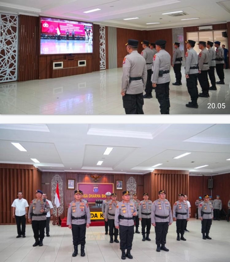Jelang Detik-Detik Hari Bhayangkara ke-79, Polda Kaltim Ikuti Upacara Pemuliaan Nilai-Nilai Luhur Tribrata Secara Virtual
