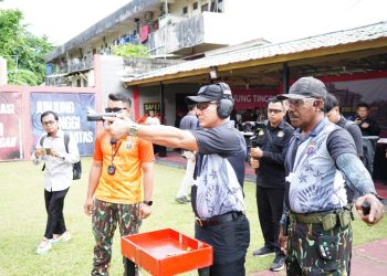 Polda Kaltim Gelar Lomba Menembak Sambut Hari Bhayangkara ke-79