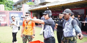 Polda Kaltim Gelar Lomba Menembak Sambut Hari Bhayangkara ke-79