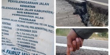 Proyek Jalan Rp 1,7 M di Semanting Retak dan Terancam Longsor, Media Soroti Dugaan Kecurangan