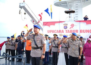 Jelang Hari Bhayangkara Ke-79, Polda Kaltim Gelar Upacara Tabur Bunga