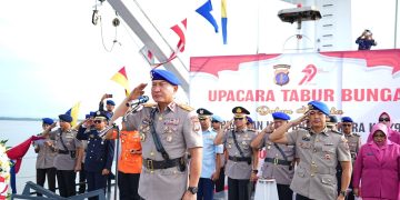 Jelang Hari Bhayangkara Ke-79, Polda Kaltim Gelar Upacara Tabur Bunga