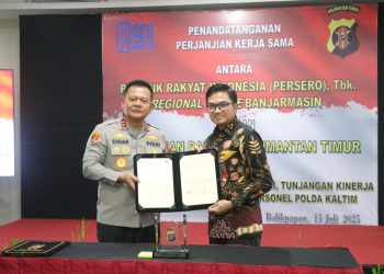 Polda Kaltim dan PT. BRI Regional Office Banjarmasin Teken Kerja Sama Strategis di Bidang Layanan Keuangan