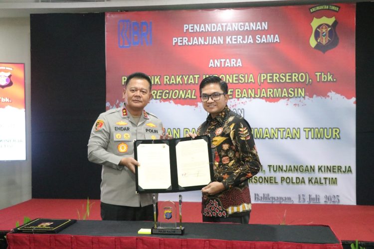 Polda Kaltim dan PT. BRI Regional Office Banjarmasin Teken Kerja Sama Strategis di Bidang Layanan Keuangan