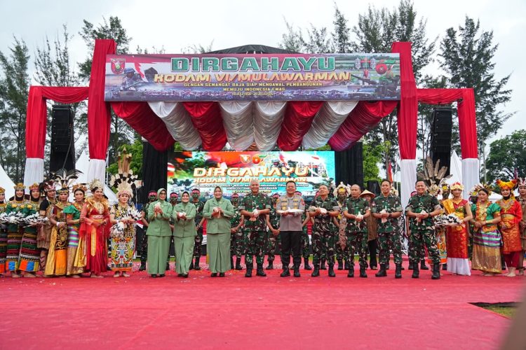 Wujud Sinergitas TNI-Polri, Kapolda Kaltim Hadiri Syukuran HUT ke-67 Kodam VI/Mulawarman