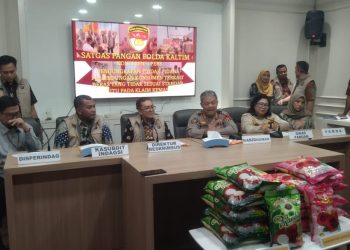 Satgas Pangan Polda Kaltim Gelar Konferensi Pers, Berhasil Ungkap Sindikat Beras Oplosan