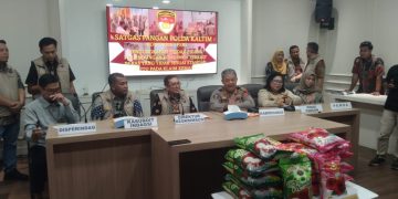 Satgas Pangan Polda Kaltim Gelar Konferensi Pers, Berhasil Ungkap Sindikat Beras Oplosan