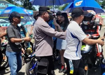 Pastikan Berjalan Lancar dan Kondusif, Polsek Samarinda Seberang Lakukan Pengamanan pada Ajang Balap Motor ‘East Borneo Speed Fest 2025’