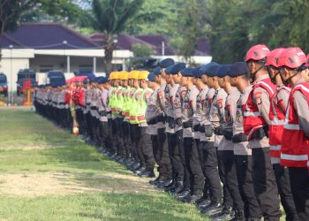 Antisipasi Karhutla, Sat Brimob Polda Kaltim Gelar Apel Kesiapsiagaan Personel